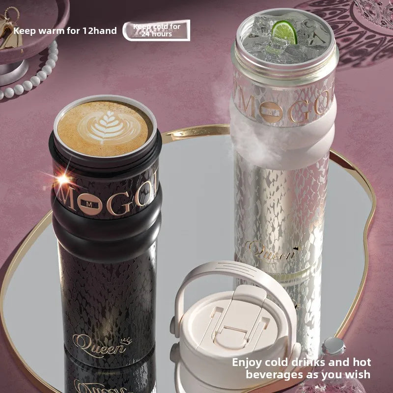 New high beautiful "goddess" thermos cup-large capacity car stainless steel 316 liner coffee travel cup high-grade portable cup