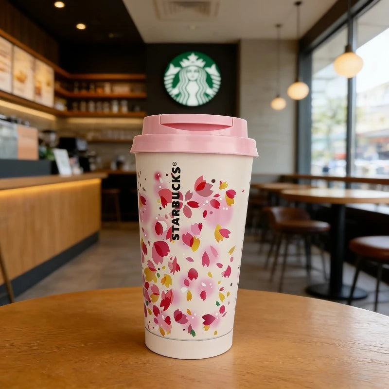 Starbucks Fashion Insulated Cup Cherry Blossom World 304 Stainless Steel Thermal Bottle Ideal Gift For Family