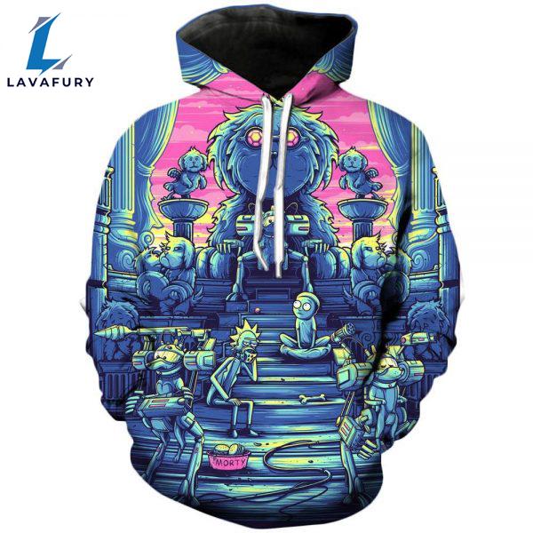 Amazing Worlds Rick And Morty 3D Printed Unisex Hoodies
