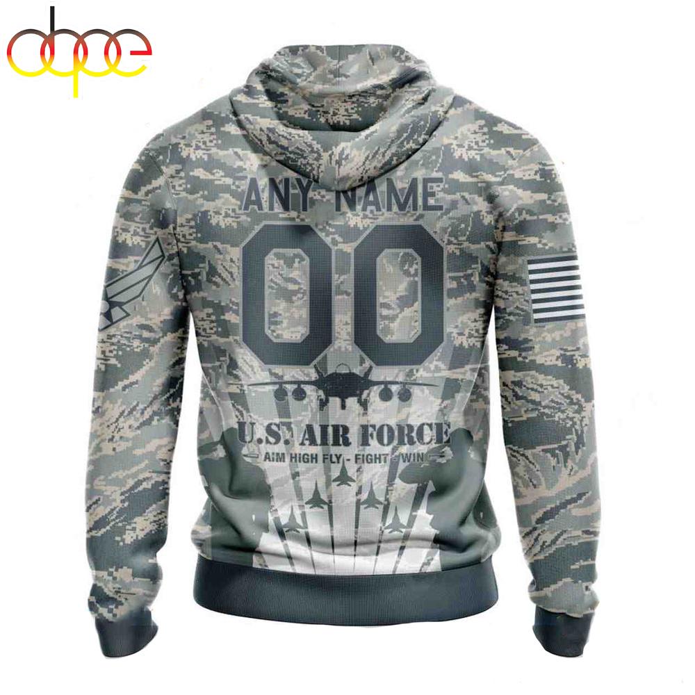Custom Name And Number NFL Arizona Cardinals Honor US Air Force Veterans 3D Hoodie Shirt