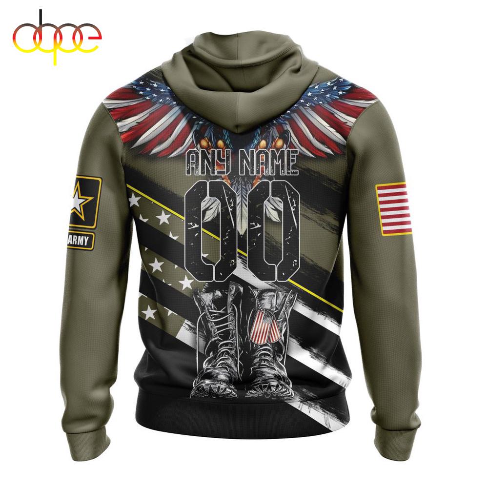 Custom Name And Number NFL Cincinnati Bengals Veterans Honor The Fallen 3D Hoodie Shirt