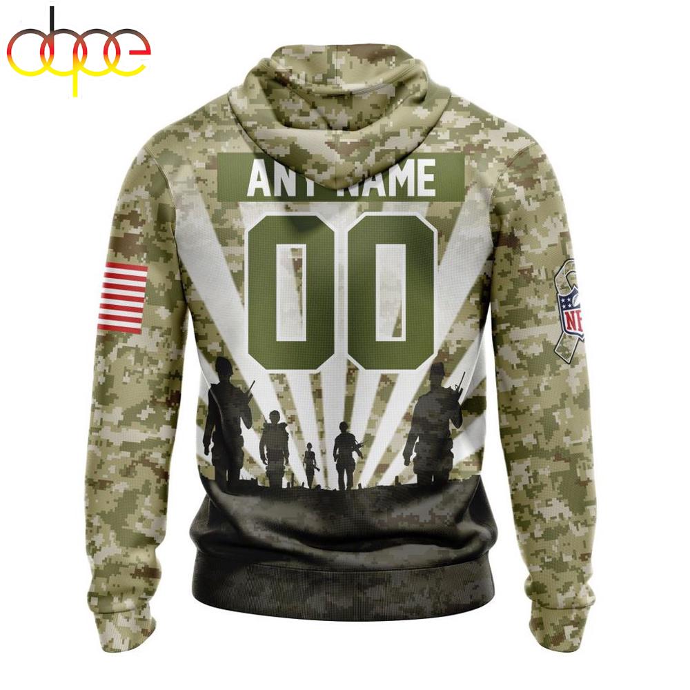 Custom Name And Number NFL Denver Broncos Salute To Service Honor Veterans Hoodie