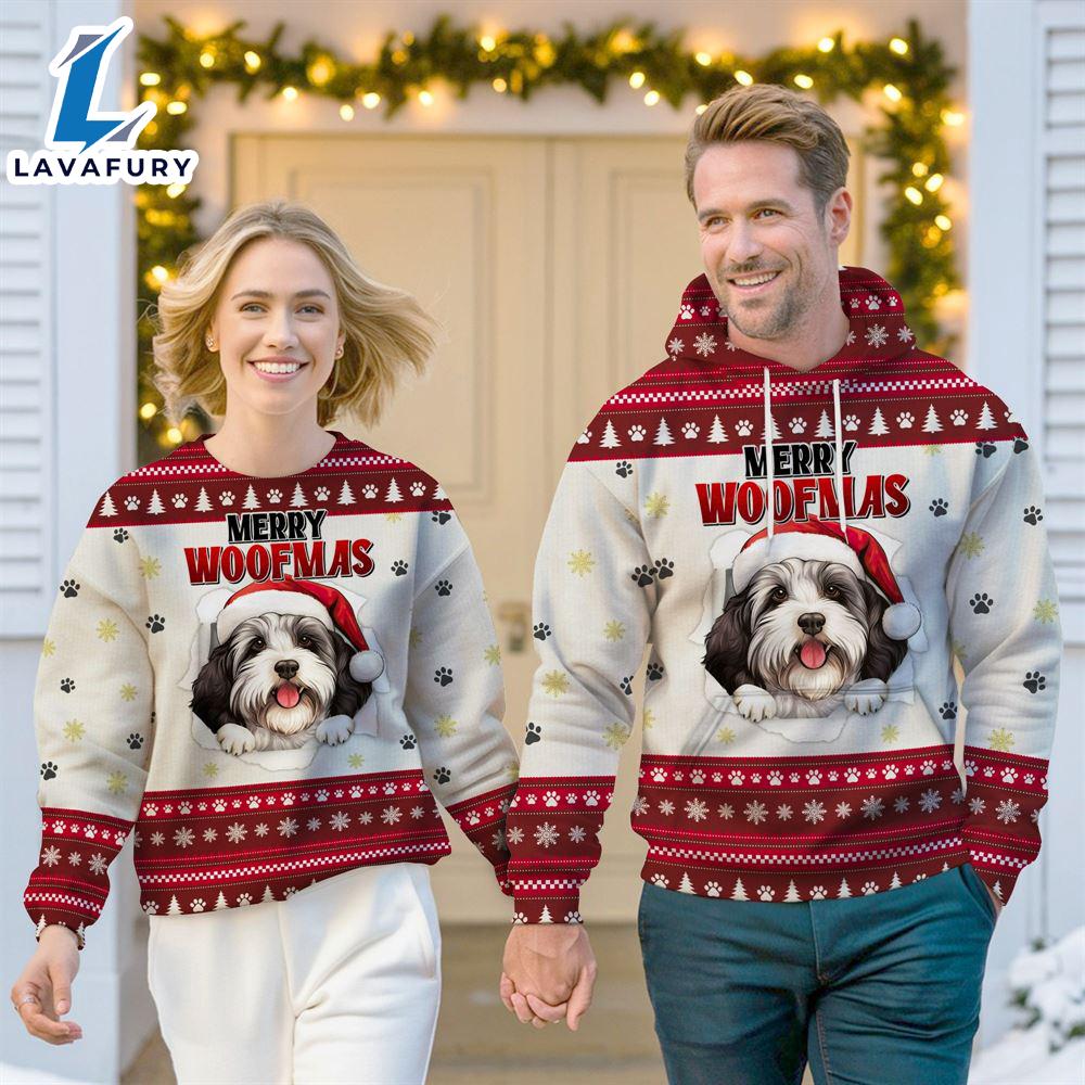 Havanese Dog Merry Woofmas Christmas Sweatshirt & Hoodie Gift Christmas
