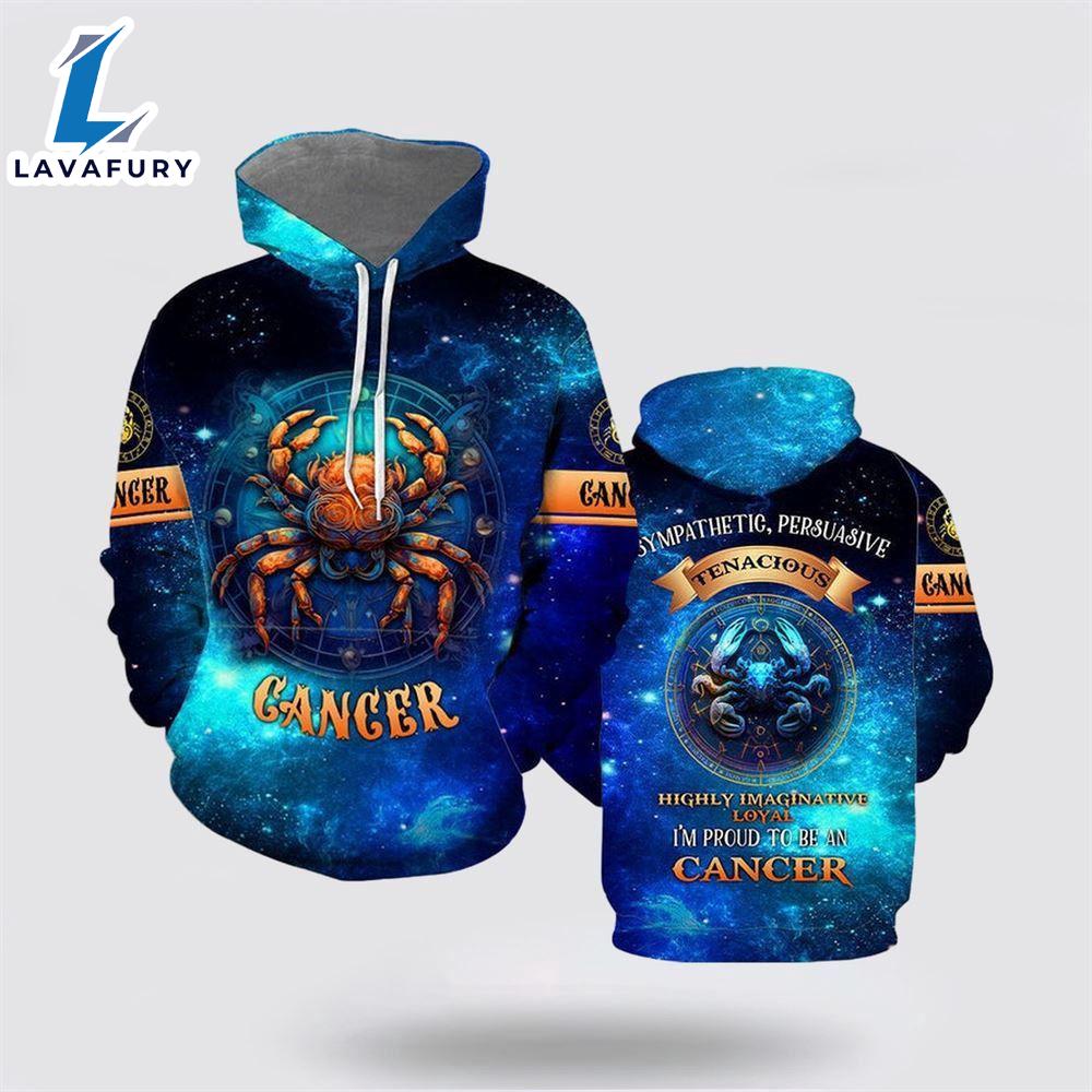 I'm Proud To Be A Cancer Polynesian Crab All Over Print Hoodie