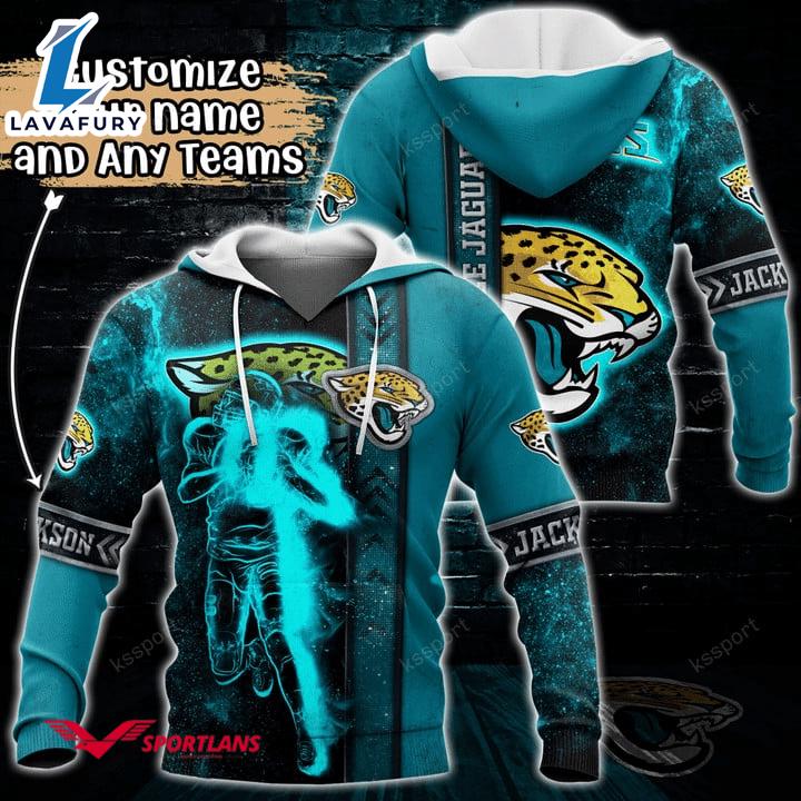 Jacksonville Jaguars NFL Custom Name 3D Hoodie Teams Shirt For Fans Gift Sport