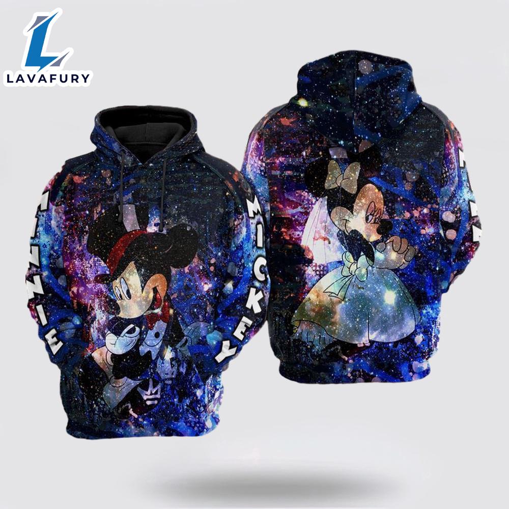 Mickey And Minnie Disney Over Print 3D Hoodies- Mickey 3D Shirts Gift