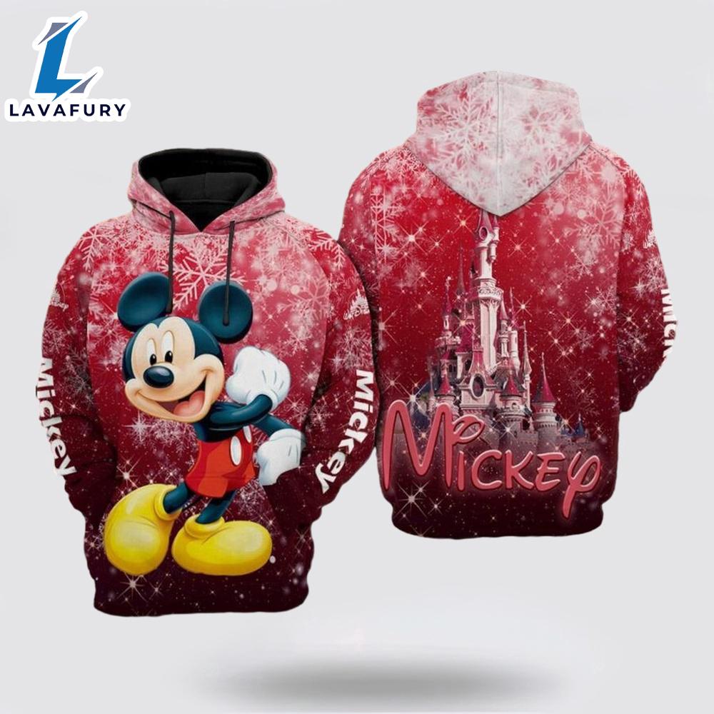 Mickey Mouse Disneyland Over Print 3D Hoodie - Mickey 3D Shirts Gift