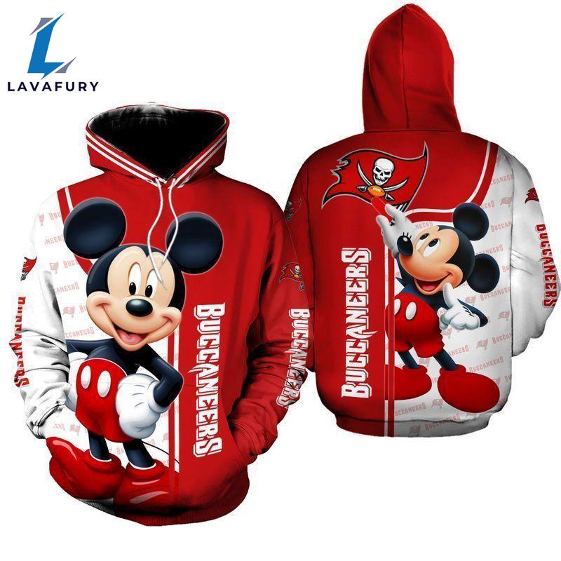 NFL Tampa Bay Buccaneers With Mickey 3D All Over Print Hoodie