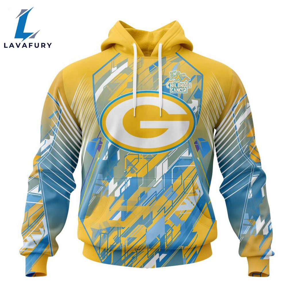 Personalized NFL Green Bay Packers Fearless Against Childhood Cancers Hoodie Gift Sport