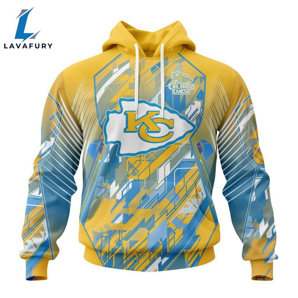 Personalized NFL Kansas City Chiefs Fearless Against Childhood Cancers Hoodie Gift Sport