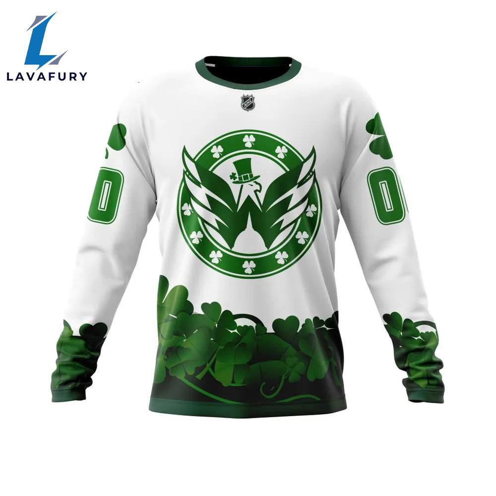 Washington Capitals Happy St.Patrick Days Jersey Long Sleeved Sweatshirt